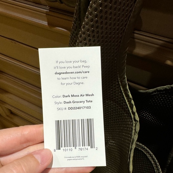 New with tags - Dagne Dover - Dash Grocery Tote - Color: Dark Moss Air Mesh - Picture 3 of 8